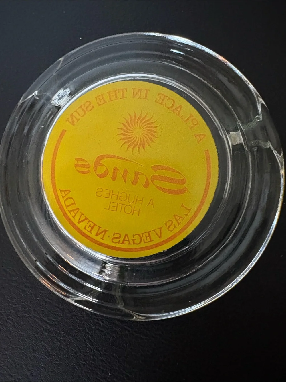 Sands Hotel LasVegas Vintage Glass Ashtray Rat Pack Era 1960’s Casino Tobacciana